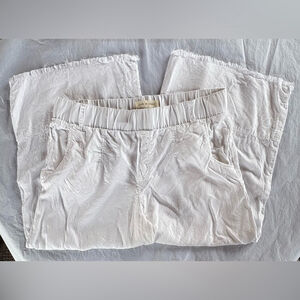 Cloth & Stone | Tencel | Cropped Wide Leg Pants | Size M | White | EUC